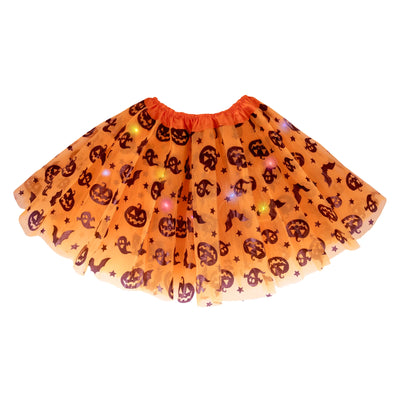 Tutu naranja Halloween LED calabazas