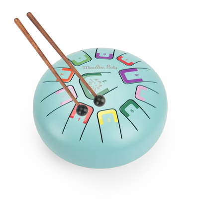 Tambor mediano de lengüetas Turquesa