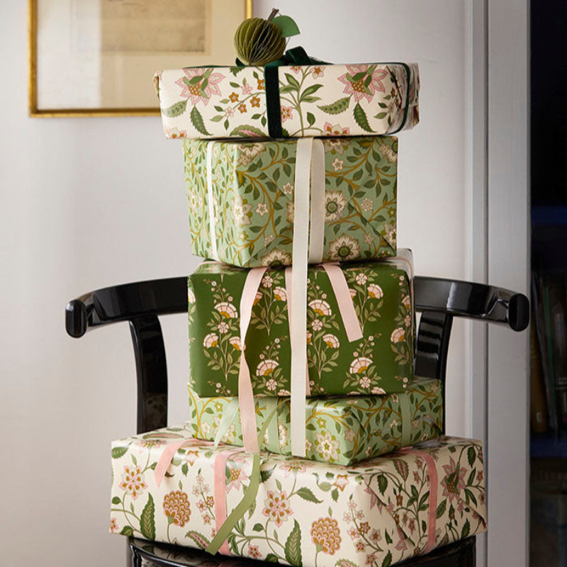 Papel de regalo block print Calla Moss / 10 m.
