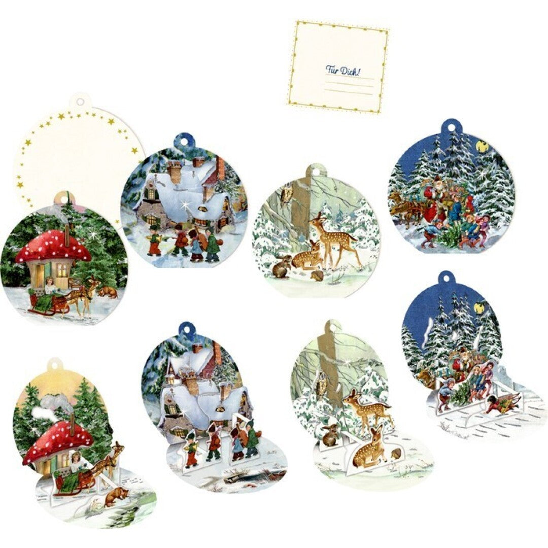 Tarjetas navideñas para colgar Bright Christmas Time