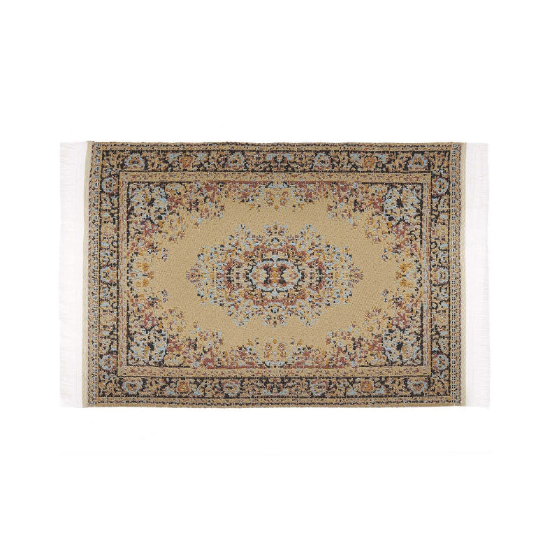 Beige miniature rug 