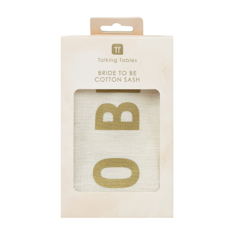 Fita de algodão branca e dourada para a noiva