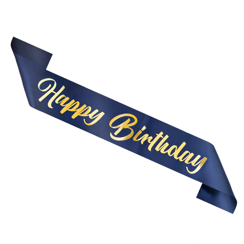 Banda azul Happy Birthday