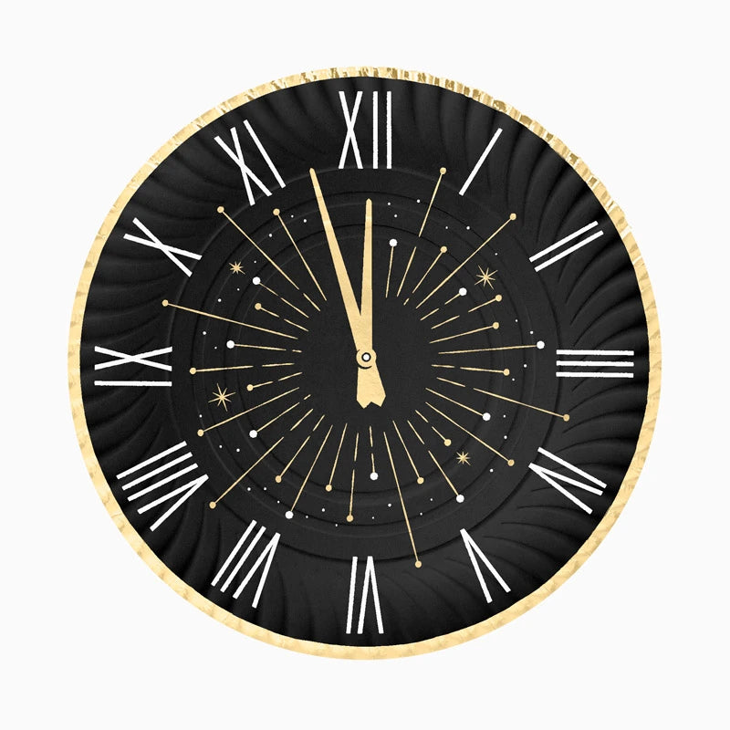 Bandeja para Nochevieja Reloj / 2 uds.
