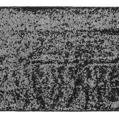 Black tulle table runner with Halloween spiders