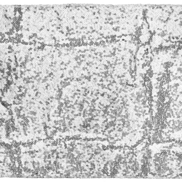 Camino de mesa lentejuelas plata