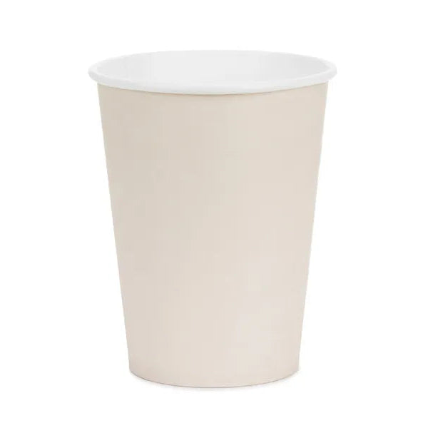 Vasos de papel beige  basic / 6 uds.
