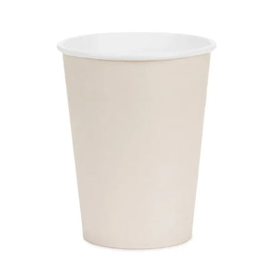 Vasos de papel beige  basic / 6 uds.