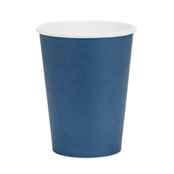 Vasos de papel azul marino basic / 6 uds