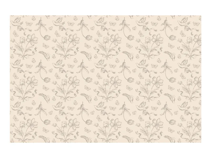 Mantel flores beige