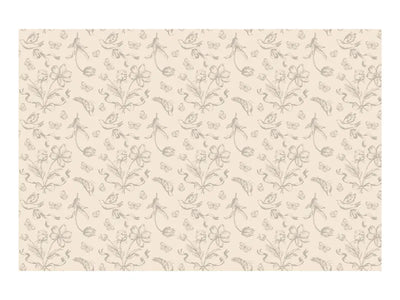 Mantel flores beige