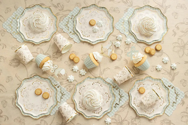Mantel flores beige