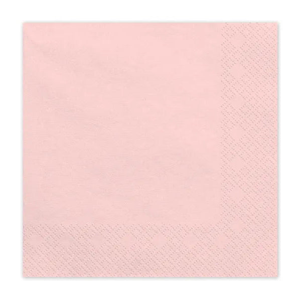 Servilletas de papel rosa claro / 20 uds.