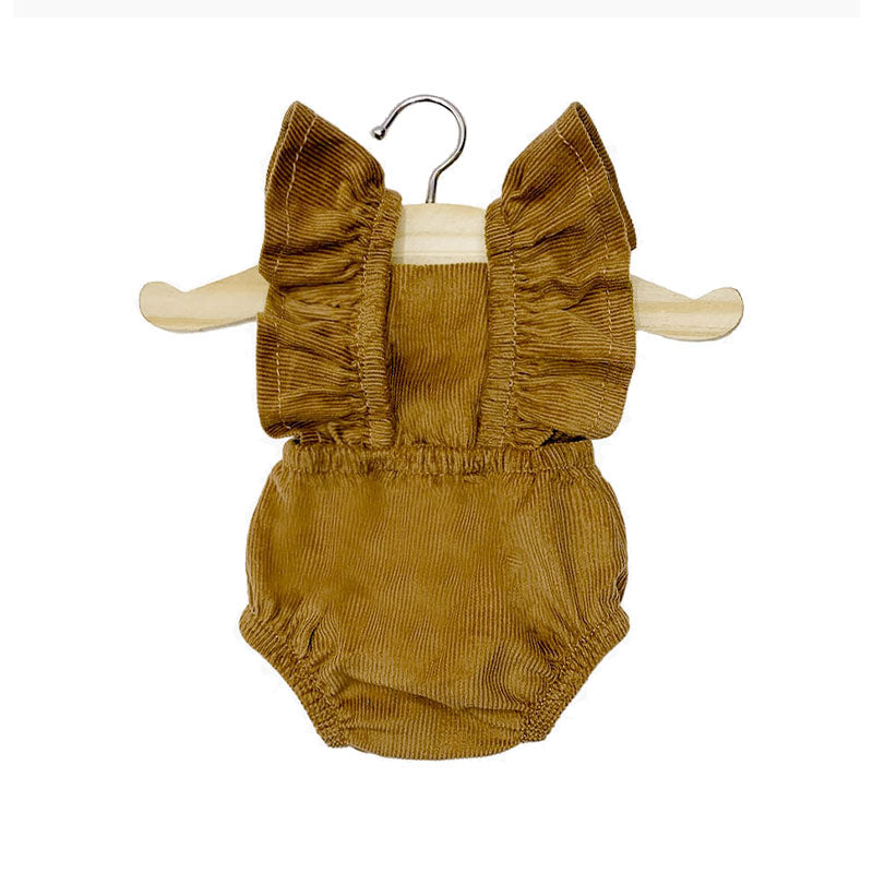 Retro Lou mustard romper for Minikane Gordis doll