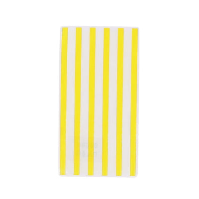 Yellow striped cellophane bags 10 pcs.