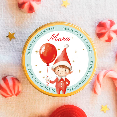 Frasco de doces Elfo de Natal personalizado *Edição limitada*