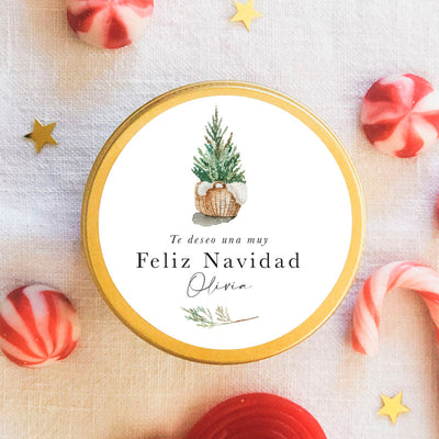 Pote de doces personalizado Feliz Natal 2023