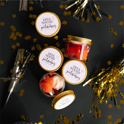 Pote de doces de Ano Novo 2026 "Esta noite vamos arrasar!" 