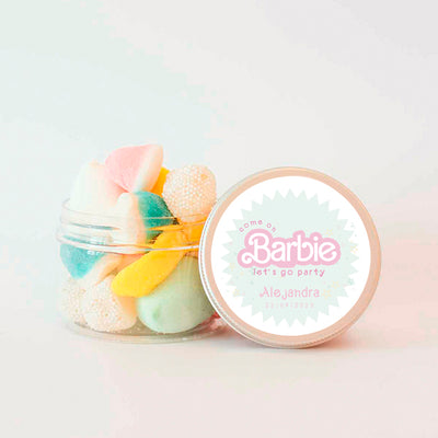 Come on Barbie personalized canister