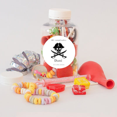 Pirate party surprise pill box / 6 u.