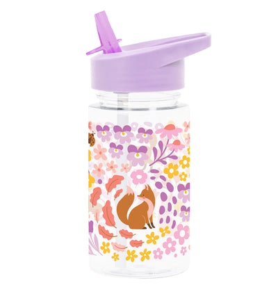 Botella transparente Flower garden