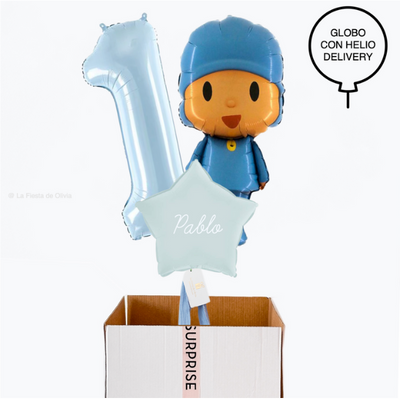 Bouquet globos hinchados cumpleaños Pocoyo