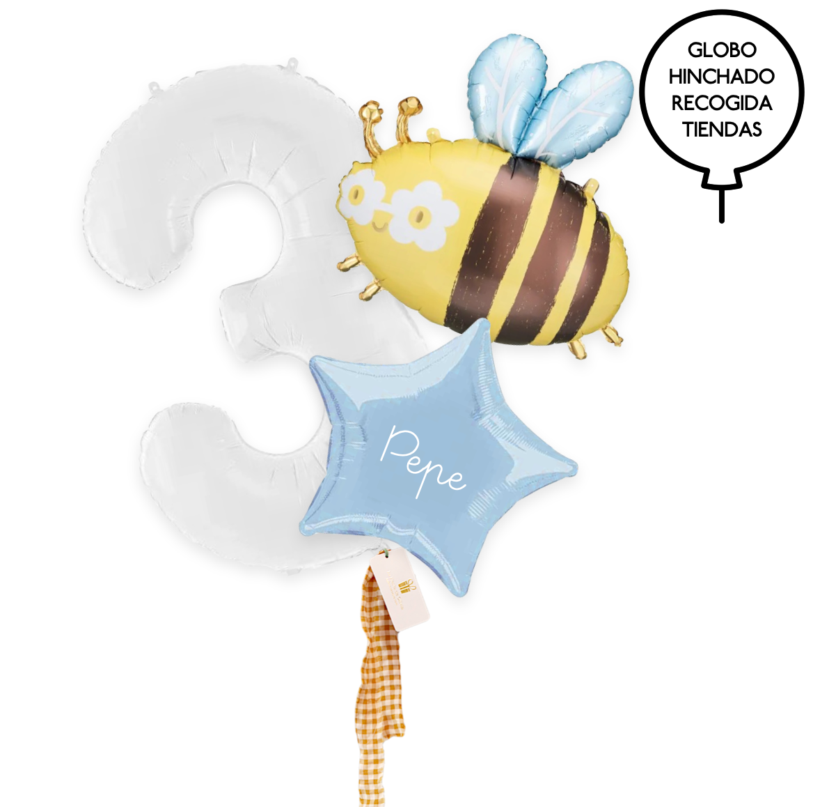 Bouquet of BEE balloons inflated with helium