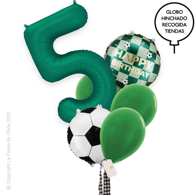 FOOTBALL balloon bouquet inflated with helium