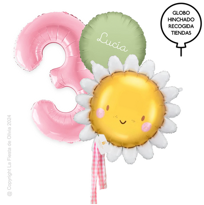 Bouquet globos SUNSHINE hinchados con helio