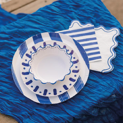 Bol rayas azul