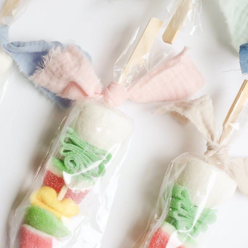 Candy skewer with bambula fabric loop