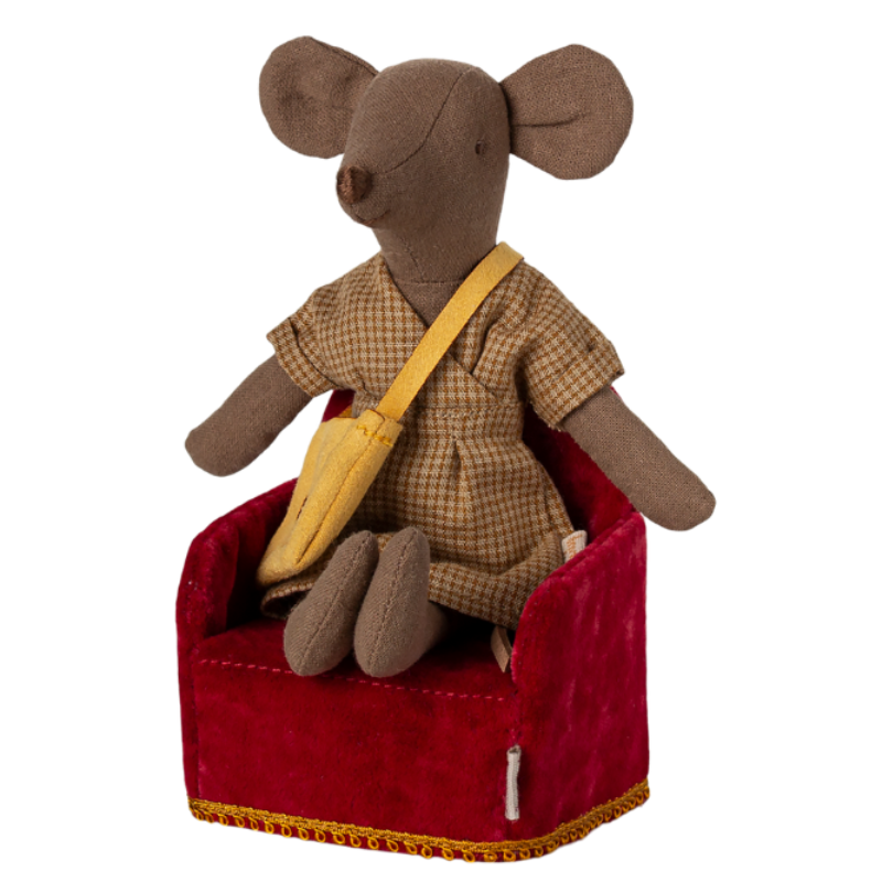 Butaca terciopelo roja Maileg