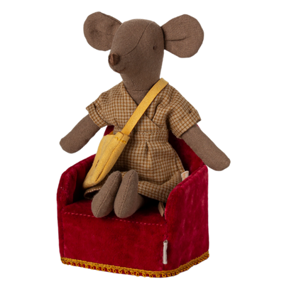 Butaca terciopelo roja Maileg