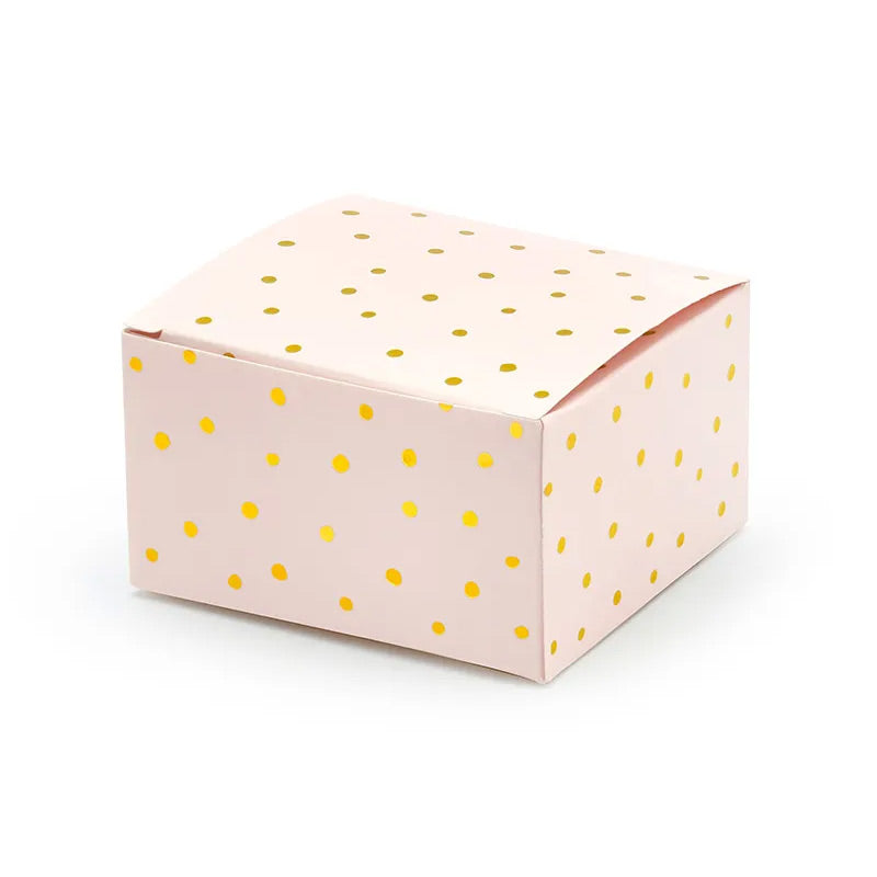 Golden taupe pink rectangular detail box / 10 units.