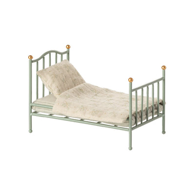 Cama individual vintage en miniatura Mouse mint Maileg