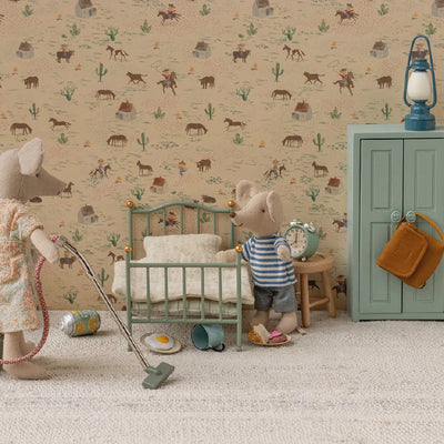 Cama individual vintage en miniatura Mouse mint Maileg