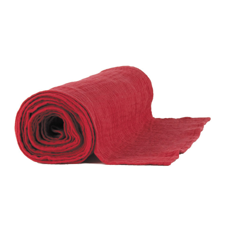 Caminho de mesa em algodão vermelho