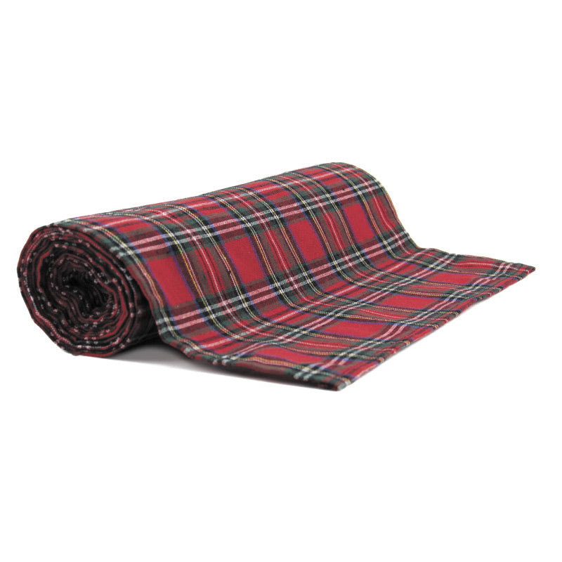 Tartan cotton table runner