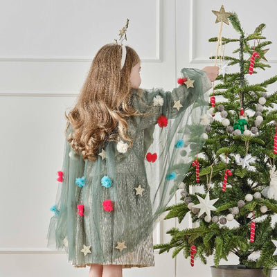 Christmas Tree Tulle Cape