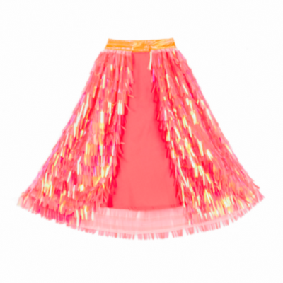 Capa de lentejuelas coral