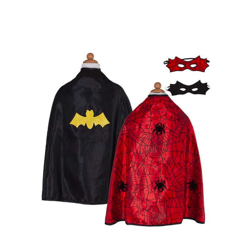 Reversible superhero cape costume with mask