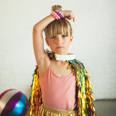 Gold sequin cape
