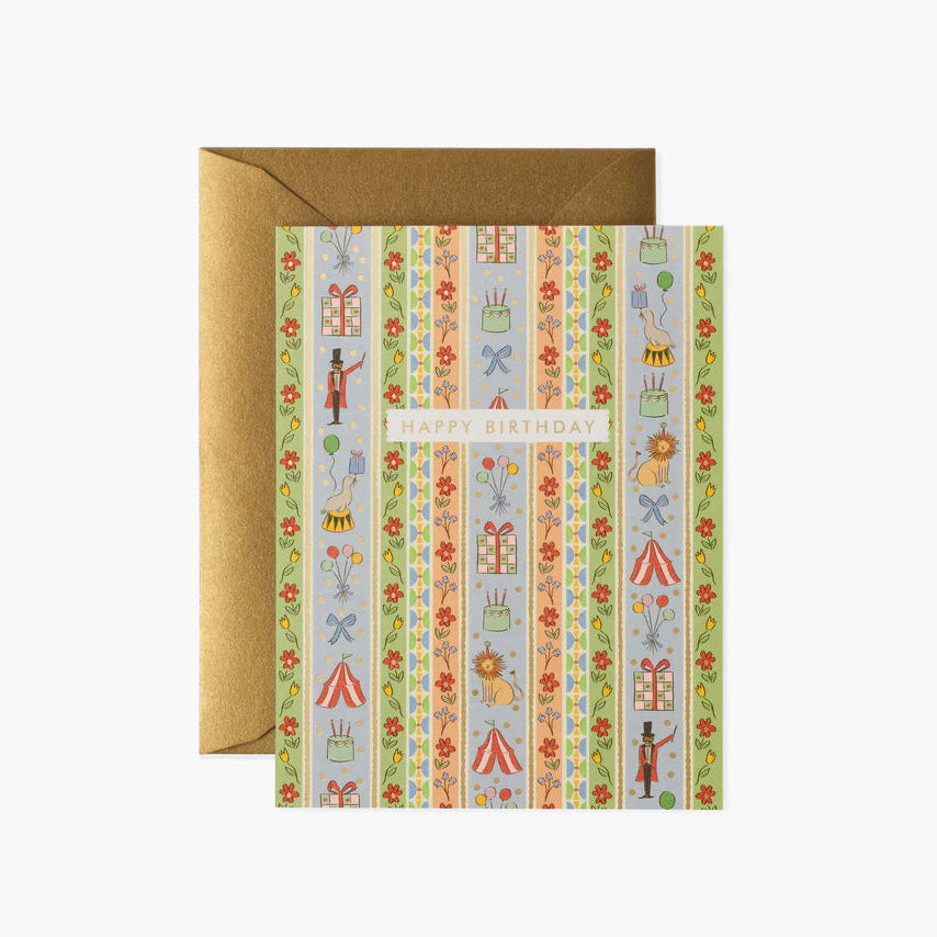 Tarjeta felicitación Circus Happy Birthday R. Paper & Co