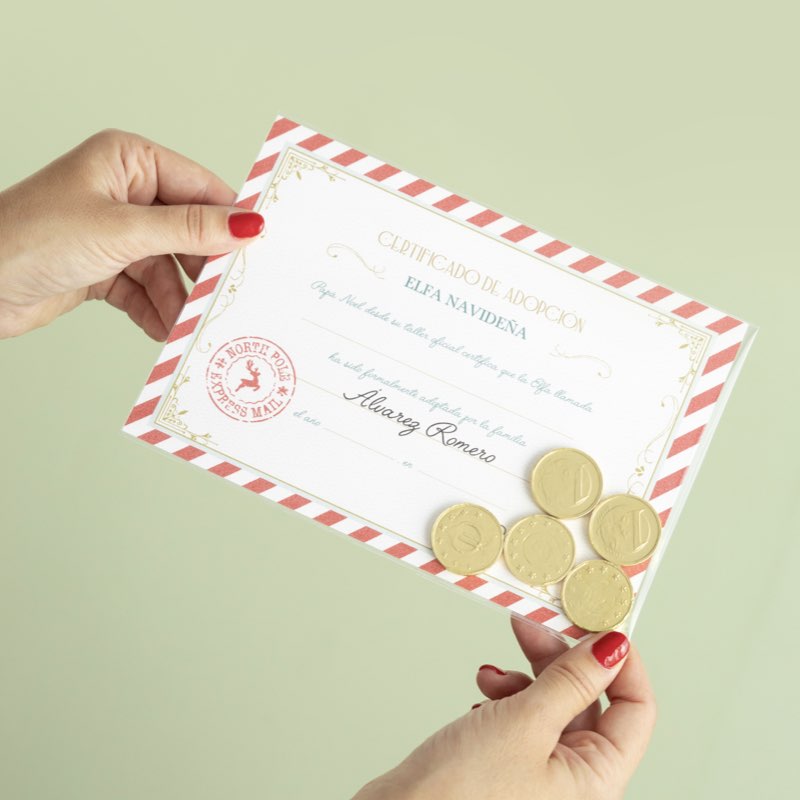 Custom Printed Elf Adoption Certificate