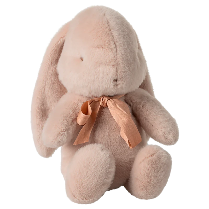 Pink plush bunny with bow M