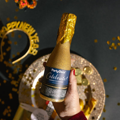 Champagne gold confetti cannon