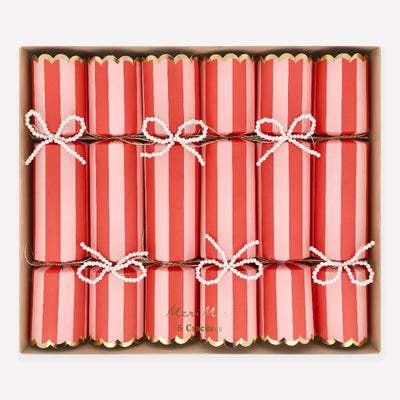 Crackers Rayas con lazo de perlas