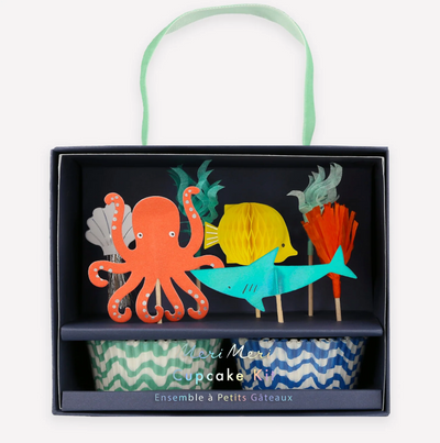 Sea animals cupcake kit