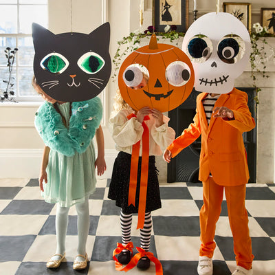 Kit de decoración cabezas Happy Halloween / 3 uds.