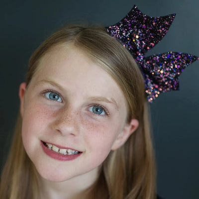 Halloween bat glitter headband